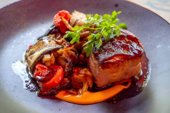 Filet de porc poêlé aux légumes, Vouneuil-sous-Biard